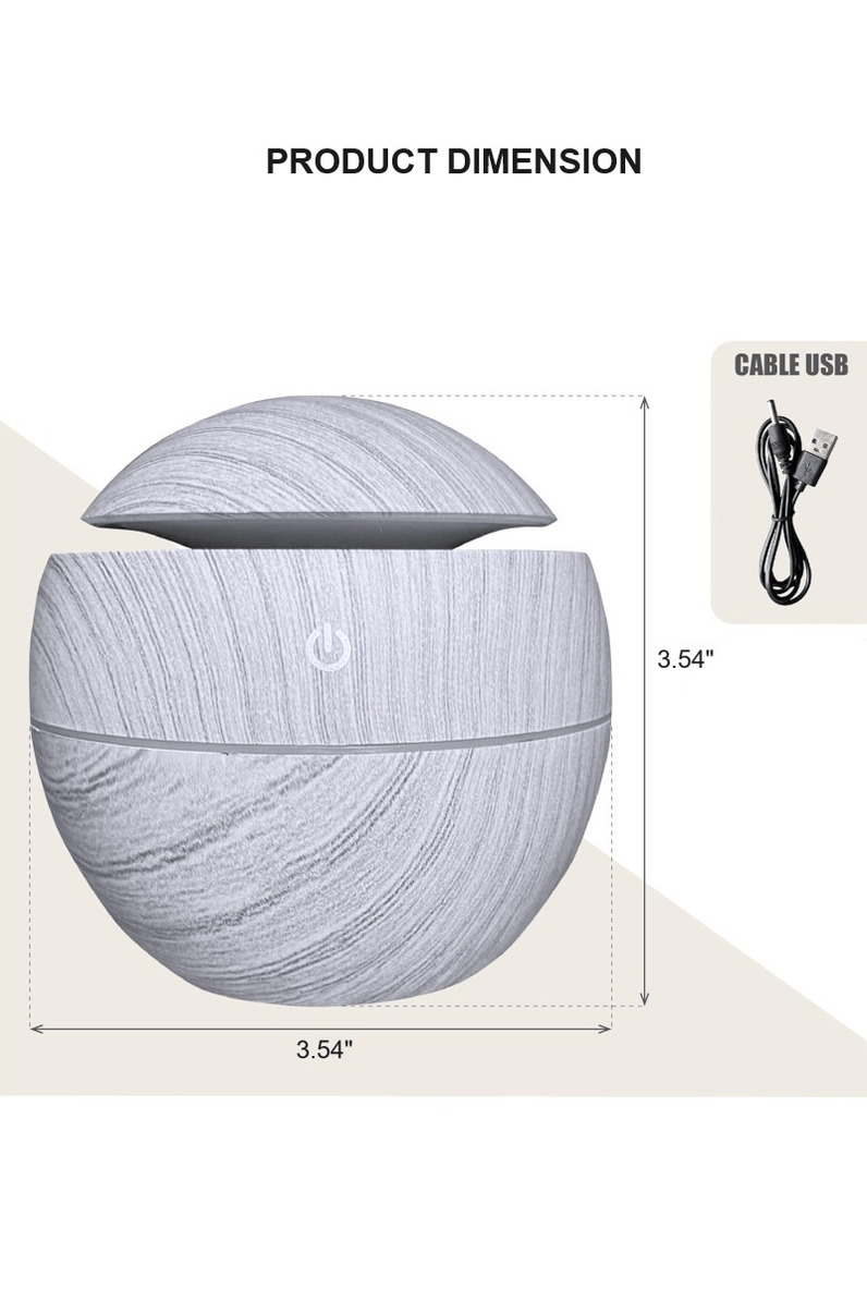 Mini Ultraschall-Diffusor in Dunkelbraun – Kompakt, stilvoll & leise