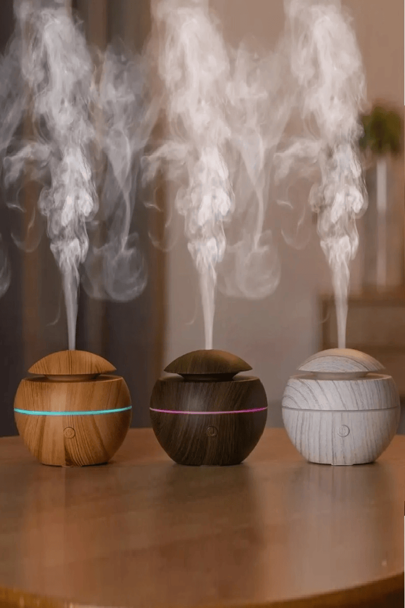 Mini Ultraschall-Diffusor in Dunkelbraun – Kompakt, stilvoll & leise