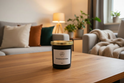 Limitierte Duftkerze Schwarze-Orchidee