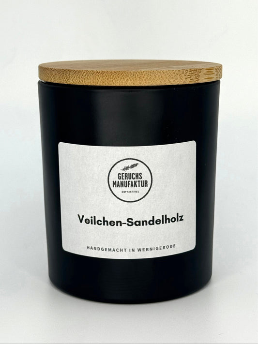 Holzdochtkerze Veilchen-Sandelholz