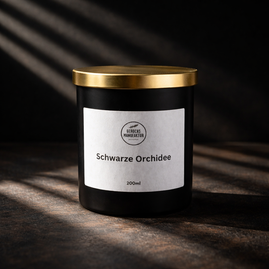 Limitierte Duftkerze Schwarze-Orchidee