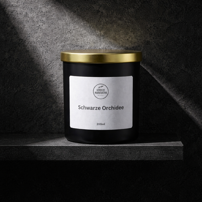Limitierte Duftkerze Schwarze-Orchidee