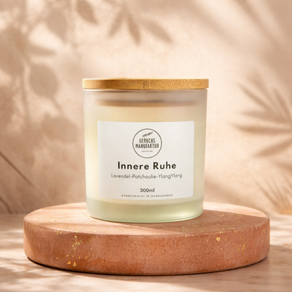 Aromatherapie-Kerze Innere Ruhe, Detailansicht