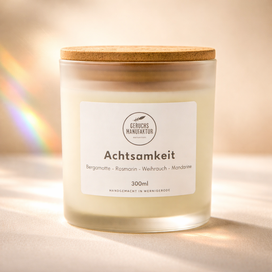 Aromatherapie-Kerze „Achtsamkeit“ – Konzentration & Fokus
