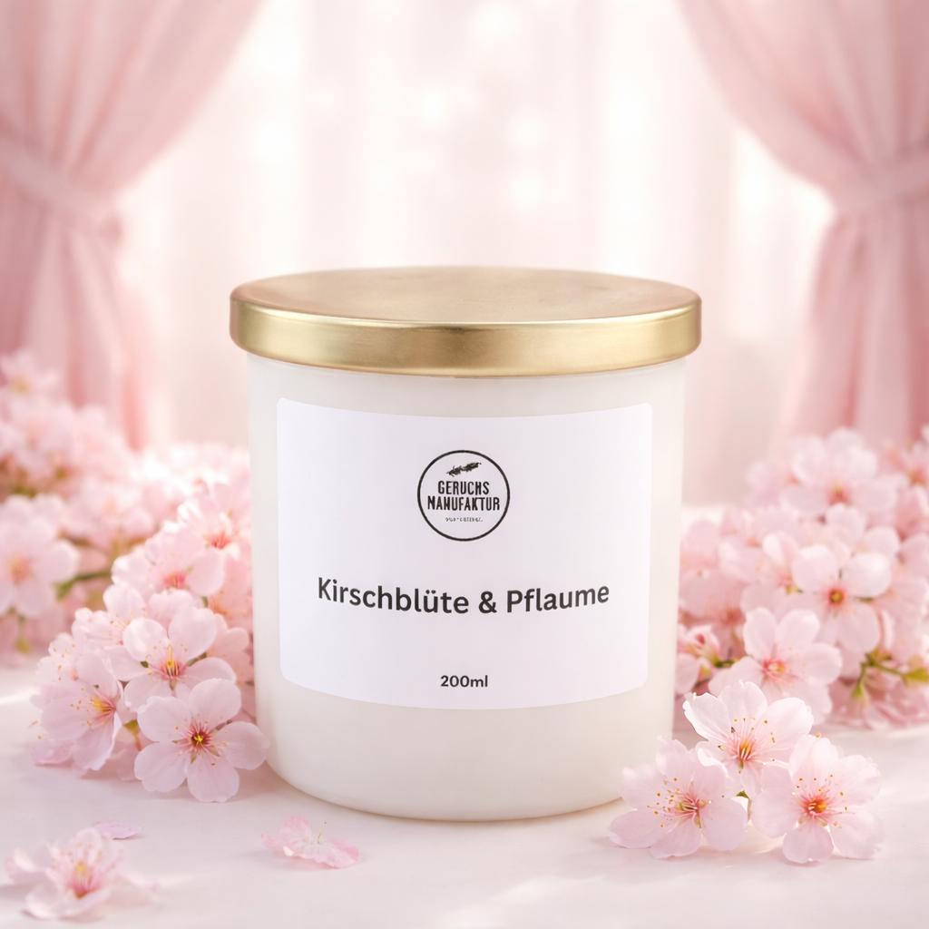 Limitierte Duftkerze „Kirschblüte & Pflaume“